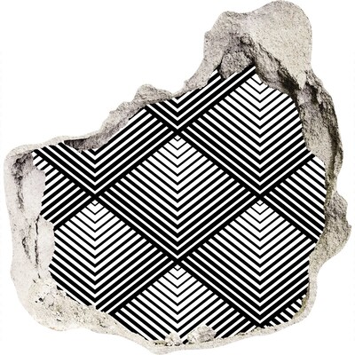 3D Wandtattoos Mauerdurchbruch Geometrie im Schrott