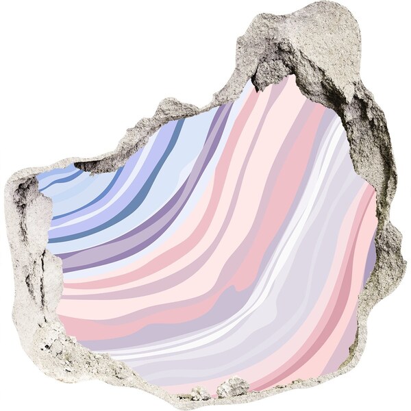 3D Wanddurchbruch Aufkleber Buntes Loch in der Wand