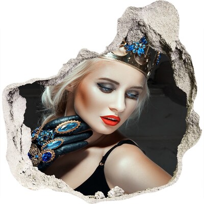 3D Wanddurchbruch Aufkleber Prinzessin in den Ruinen