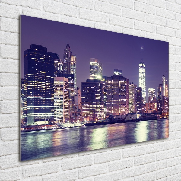 Bild auf Acrylglas New York bei Nacht
