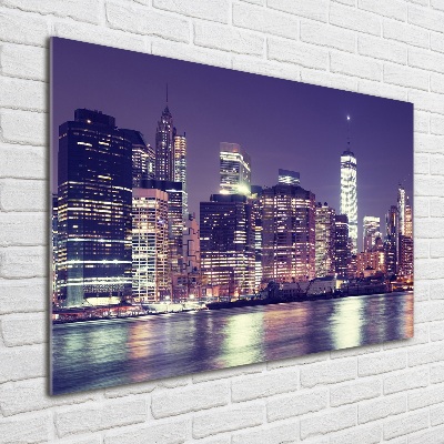 Bild auf Acrylglas New York bei Nacht