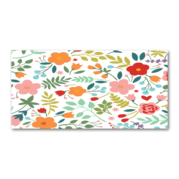 Acrylbild Fotodruck Blumenillustration