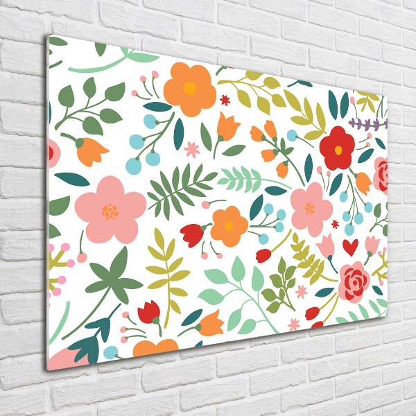 Acrylbild Fotodruck Blumenillustration