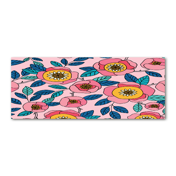 Acrylglas-Druck Rosa Blüten