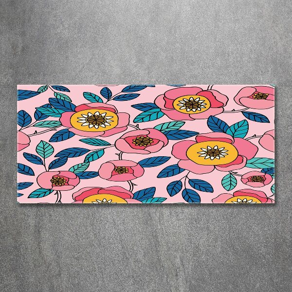 Acrylglas-Druck Rosa Blüten