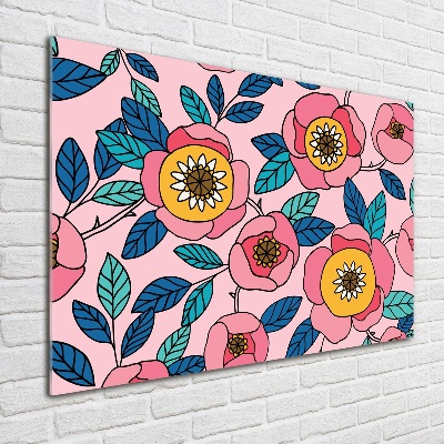 Acrylglas-Druck Rosa Blüten