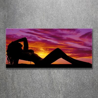 Acrylglas-Druck Silhouette einer Frau