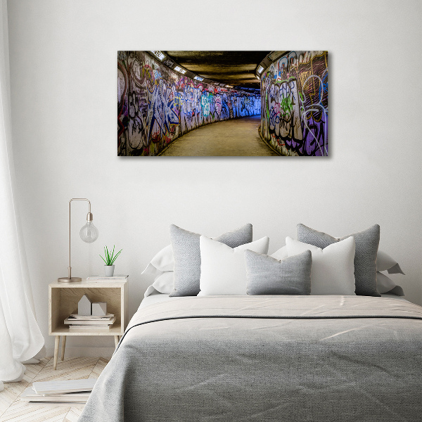 Bild auf Acrylglas Graffiti in der U-Bahn