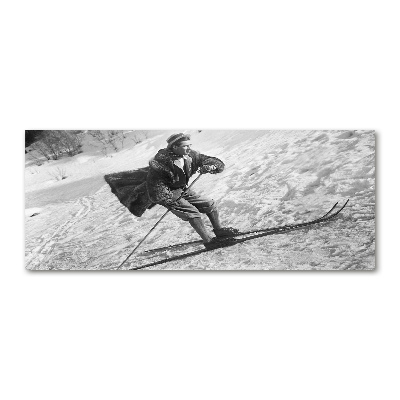 Bild auf Acrylglas Skifahrer