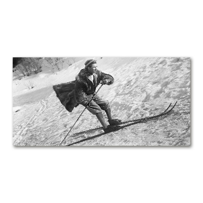 Bild auf Acrylglas Skifahrer