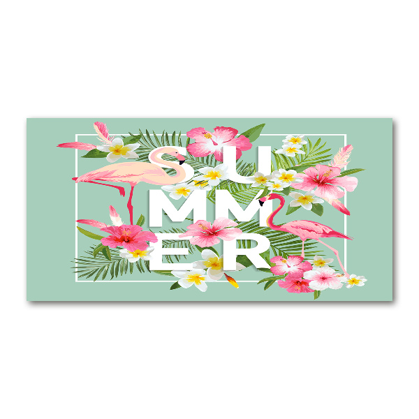 Bild auf Acrylglas Urlaub und Flamingos