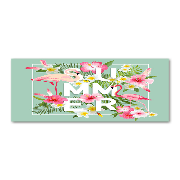 Bild auf Acrylglas Urlaub und Flamingos
