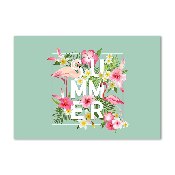 Bild auf Acrylglas Urlaub und Flamingos