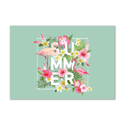 Bild auf Acrylglas Urlaub und Flamingos