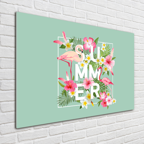 Bild auf Acrylglas Urlaub und Flamingos
