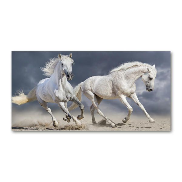 Foto auf Acryl Strand von White Horses