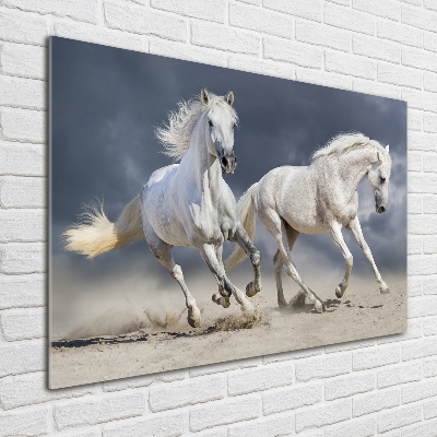 Foto auf Acryl Strand von White Horses