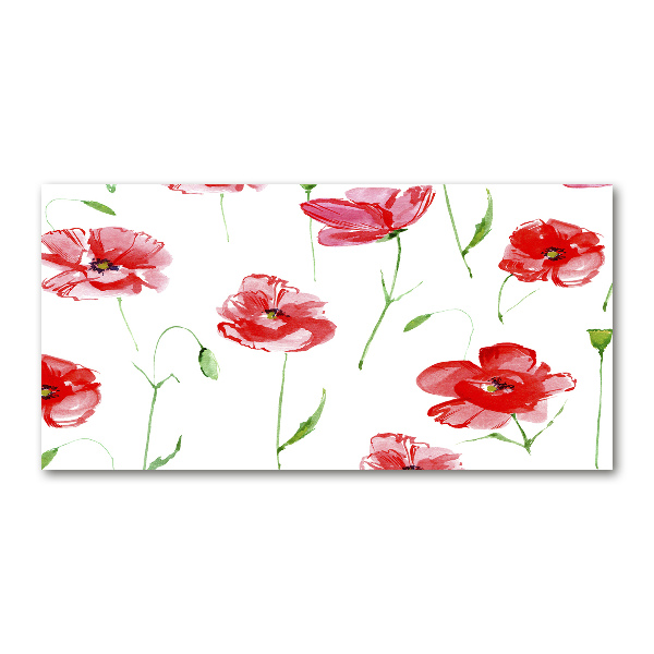 Foto auf Acryl Mohnblumen