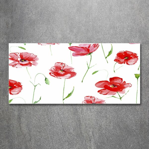 Foto auf Acryl Mohnblumen