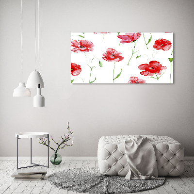 Foto auf Acryl Mohnblumen
