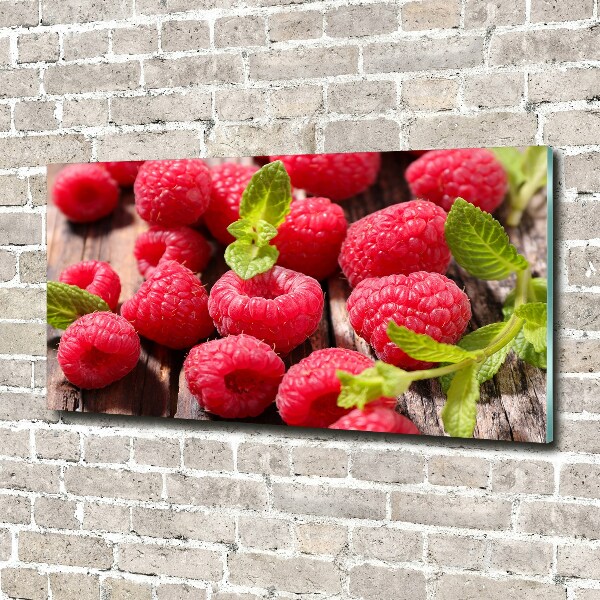 Acrylglas-Druck Himbeeren