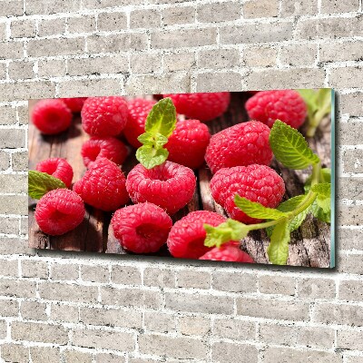 Acrylglas-Druck Himbeeren