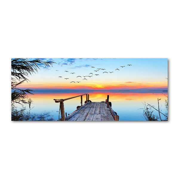 Foto auf Acryl Pier am See