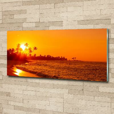 Acrylbild Fotodruck Sunset Beach