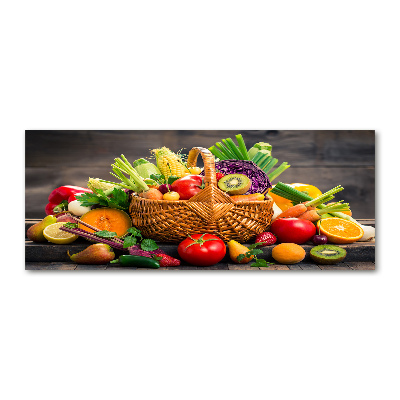 Acrylbild Fotodruck Obst- und Gemüsekorb
