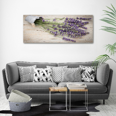 Acrylbild Fotodruck Lavendel im Topf