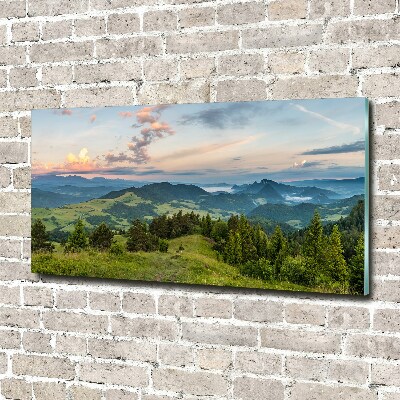 Acrylglas-Druck Panorama der Pieniny-Berge