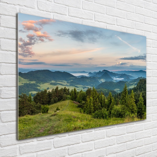 Acrylglas-Druck Panorama der Pieniny-Berge