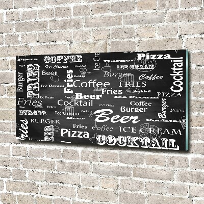 Acrylbild Fotodruck Speisekarte