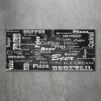 Acrylbild Fotodruck Speisekarte