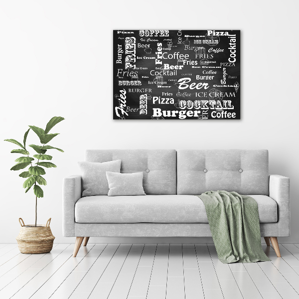 Acrylbild Fotodruck Speisekarte