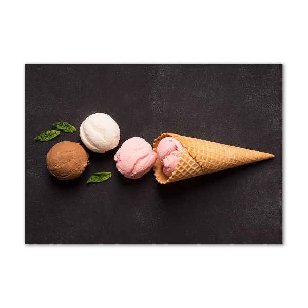 Acrylglas-Druck Eiscreme in einer Waffeltüte
