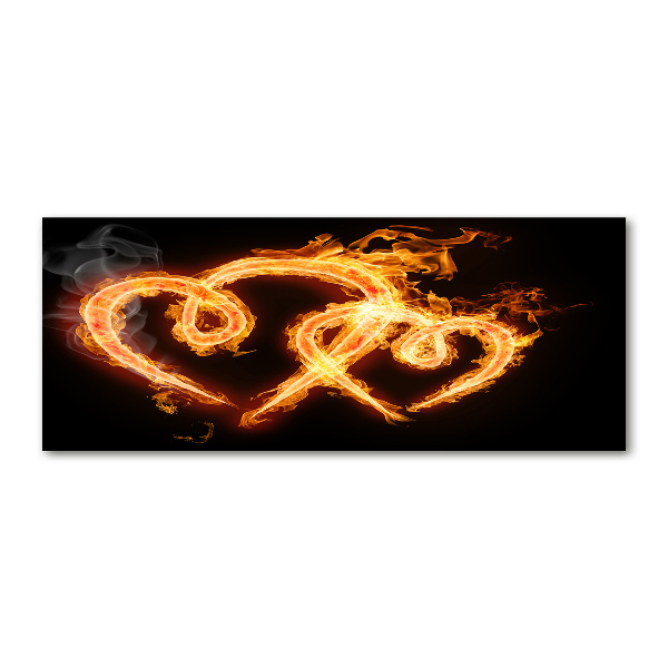 Foto auf Acryl Feuerherzen