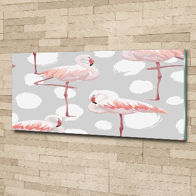 Acrylglas-Druck Flamingos