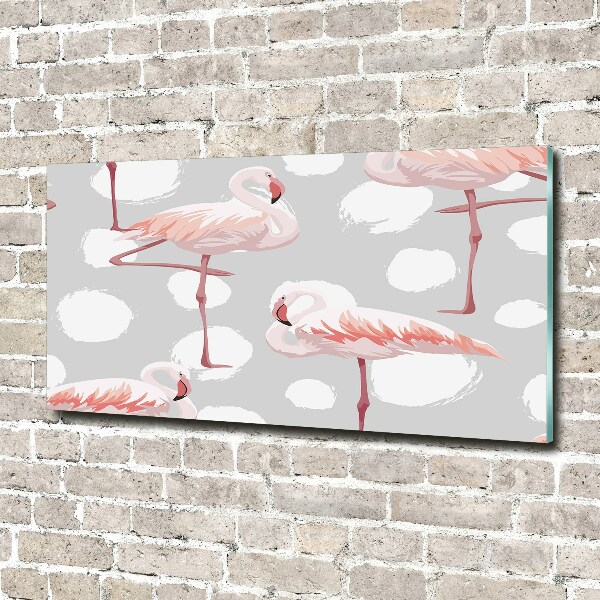Acrylglas-Druck Flamingos