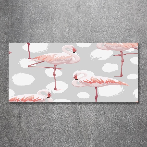 Acrylglas-Druck Flamingos