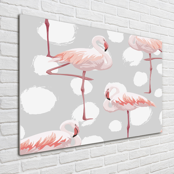 Acrylglas-Druck Flamingos