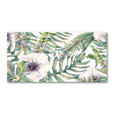 Bild auf Acrylglas Farne und Blumen