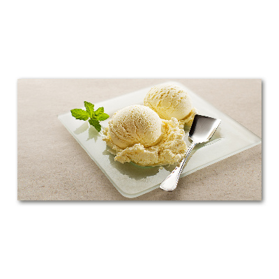 Acrylbild Fotodruck Eiscreme auf einem Teller