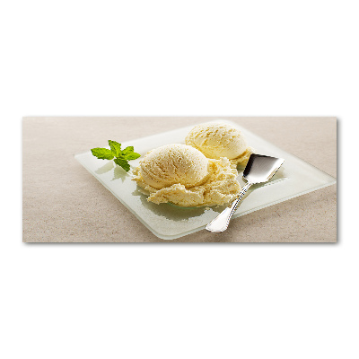 Acrylbild Fotodruck Eiscreme auf einem Teller