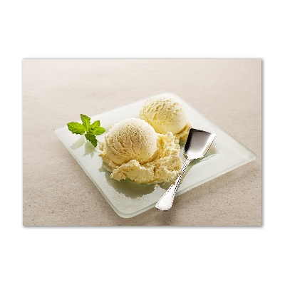 Acrylbild Fotodruck Eiscreme auf einem Teller