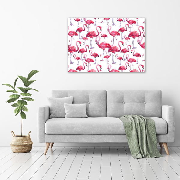 Foto auf Acryl Flamingos