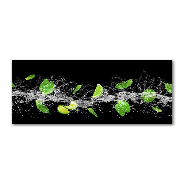 Foto auf Acryl Limette mit Minze