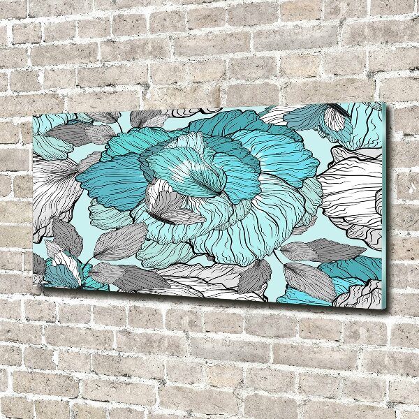 Bild auf Acrylglas Blumenmuster