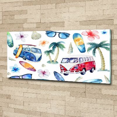 Acrylbild Fotodruck Surfsymbole