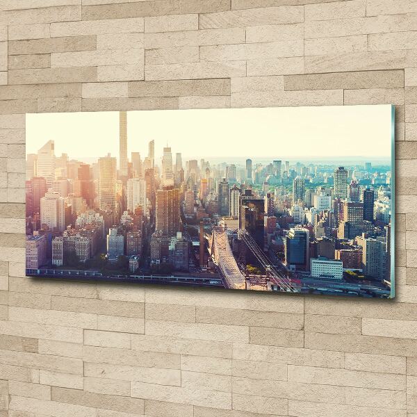 Foto auf Acryl New York aus der Vogelperspektive